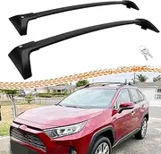 Lockable 260 LBS Roof Racks Cross Bars for Toyota RAV4 2019-2025 GXL, Cruiser, Edge and XSE, Anti-Theft Aluminum Black Cross Rails for Kayak Bike Snowboard Accessories