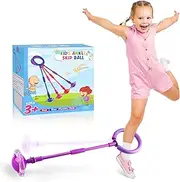 Chridark Ankle Skip Ball for Kids - New Upgrades Foldable Flash Wheel Skip It Ball, Outdoor Game Toys for Kids & Adults, Boys & Girls Age 5 6 7 8 9 10 Years Old