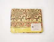 70s Deadstock Bedspread Indian block print Bohemian Dream blanket Cotton throw