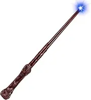 Light Up Magic Wizard Wands Sound Illuminating Toy Witch Wand for Kids Girls Boys Party Costume Cosplay Accessory Halloween Favors (Brown Root)