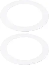 uxcell 4.92" ID 6.69" OD Goof Rings for Recessed Light, 2 Pack Matte White Goof Metal Trim Ring Lighting Fixture for Ceiling Wall Recessed Can Downlights