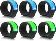 6PCS Led Light up Slap Wristband for Running Night Safety, Glow in the Dark Slap