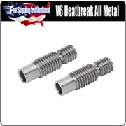 2 Pcs V6 Heatbreak, Stainless Steel All Metal for V6 Hotend Volcano Hotend, 1.75