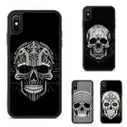 Lightweight Case sugar skull black white For iPhone XS 11 12 13 14 15 16 Pro Max