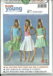Burda Sewing Pattern 7910 Misses Hip Skirt Size 6 - 24