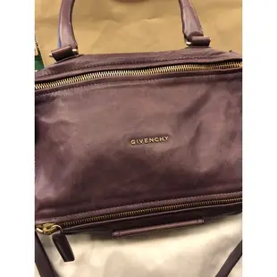 正品Givenchy Pandora Bag Leather Medium Purple包