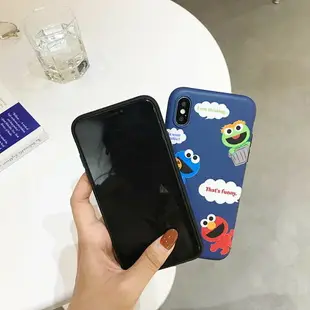 elmo 芝麻街 磨砂霧面 蘋果 iPhone6/i6p/i7/7p/i8/8p/iphone X 全包邊手機殼