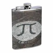 Pi Sign D4 Flask 8oz Stainless Steel Hip Drinking Whiskey