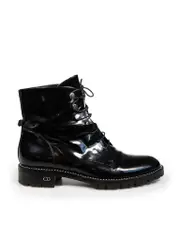 Black Patent Leather Rebelle Boots