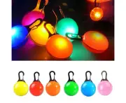 6Pcs Pet Dog Cat LED Night Clip Tag Collar Waterproof Flashing Luminous Pendant