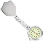 [SAFIGLE] 1pc Nurse Table Lapel Watch For Nurses Cute Pen Medical Utility Retractable Seniors Girl Watch Tote Lapel Pin for Men Smartwatch Badge Watch Lanyard Light Nursing Quartz Silver