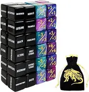 48 PCS MTG Counter Token Dice Abilities Keyword Counters Bulk Creature Stats Buff Magic The Gathering Tokens Dice Set with Bag TCG Card Games Accessories (MTG)