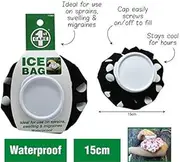 Re-usable Ice Bag | Screw Lid Ice Pack First Aid Black 15cm