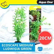 Aqua One Ecoscape Ludwigia Green Plastic Plant 20cm - Med (28391)