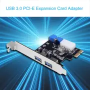 PCI-E To USB3.0 5Gbps Speed Expansion Card Adapter External Power Connector AU