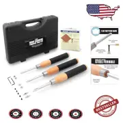 3PC Mini Carbide Wood Turning Tool Set with Foam Lined Case – Perfect for Lathe