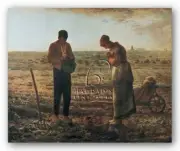 The Angelus, 1859 by Jean Francois Millet Image Size 14" x 11 3/8"