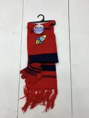 Unbranded Boys Red Rocket ship 3 Piece Hat, Scarf, Glove Set One Size