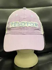 New NWT Peloton Lavender Purple White Strapback Trucker Hat OSFM Womens