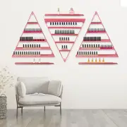 5-Tier Black Wall Mount Iron Nail Polish Display Rack Shelf w/3x Horizontal Bars