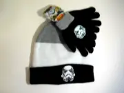 STAR WARS Storm Trooper soft beanie w/ gloves set OSFM new w/tags