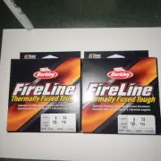 (2)Berkley Fireline Thermally Fused Tough 125 yards Crystal (2) 8lb. Spools