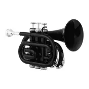 Pocket Trumpet Bb Flat Brass Material Wind Instrument with R9F2