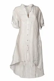 Tab Sleeve Tunic--HAM-91177
