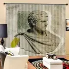 System Gray Avatar 3D Curtain Blockout Photo Printing Curtains Drape Fabric