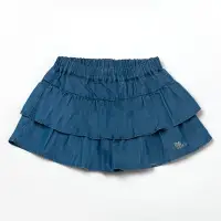 在飛比找Yahoo奇摩購物中心優惠-PIPPY清爽蛋糕天絲棉牛仔褲裙 藍 45折 090公分