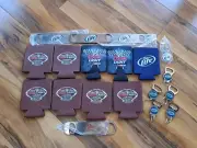 HUGE Mixed Lot Miller Light/Coors Light Collectables, Koozies, Bottle Opener's..