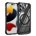 For iPhone 16 Pro Max 15 14 13 12 11 Rugged Bumper Clear Back Mag Safe Case