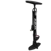 Azur Alloy Clever Valve Floor Bike Pump With Gauge - Black