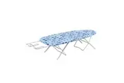 Oztrail Fold-In-Half Retractable Clothes Ironing Board w Folding Legs Blue