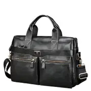 Large Capacity Retro Cowhide Briefcase