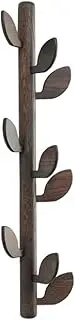 Wall-mounted coat rack Solid Wood Clothes Hat Holder Creative Leaves Living Room Decoration Wall Hanging Shelf Vertical type coat hooks rack for Entry