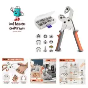 Snap Fastener Tool, Heavy Duty Snap Fastener Kit with 140pcs Snap Buttons, Ha...