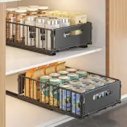 Pull Out Cabinet Organizer Slide Out Drawer Storage Shelves Cupboard Organise...