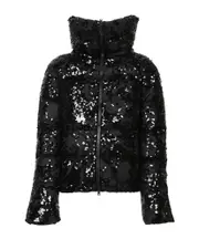 Herno Sequin Embellished Zip-Up Jacket IT38 black