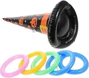 YARNOW Hat Throwing Game Toys Inflatable Ring Toss Set Halloween Decor Boys and Girls' Party Games Multiplayer Activity