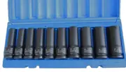 Action 605221003 - Impact Socket Set 1/2" Drive Deep 10 Piece 6-Point Metric