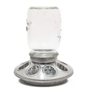 Bainbridge Galvanised Poultry Feeder with Glass Mason Jar 1kg