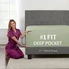 California King Fitted Sheet Deep Pocket – Cal Cal King Extra Deep Pocket Green