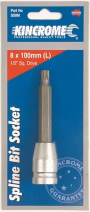 Kincrome SS8M - Spline Socket 1/2" Drive 8mm