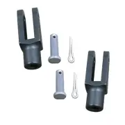 Set of 2, 1/4 -28 Aluminum Clevis Kit for Brake Throttle Rod Go Kart Yard Cart