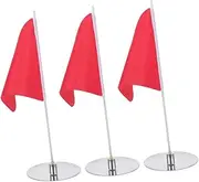 CLISPEED 3sets Golf Putting Flagstick Portable Golf Flags with Cups for Practice Stainless Steel for Accurate Placement