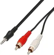 Brightium 3.5mm Stereo Audio Cable to 2xRCA, Length 1.5 m, Ideal for Connecting Sound Devices and transmitting Audio.