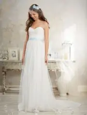 Plus Size 26 WEDDING DRESS Ivory Modern Vintage New Never worn
