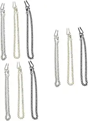 [LIFKOME] 9 Pcs Pocket Watch Chain Men’s Pants Men Tank Top Decorative Chains Watch Chain Link Stainless Steel Chain for Men Mens Vest Metallic Jeans Tank Tops for Men Supplies Fashion Iron