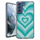 For Samsung Galaxy S20 S21 S23 S24 FE 5g TPU Case+Glass(Wild-Heart Teal)